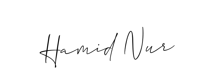 How to Draw Hamid Nur signature style? Allison_Script is a latest design signature styles for name Hamid Nur. Hamid Nur signature style 2 images and pictures png