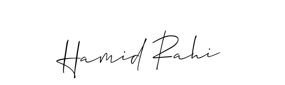 You should practise on your own different ways (Allison_Script) to write your name (Hamid Rahi) in signature. don't let someone else do it for you. Hamid Rahi signature style 2 images and pictures png