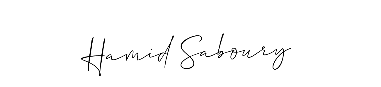 Make a short Hamid Saboury signature style. Manage your documents anywhere anytime using Allison_Script. Create and add eSignatures, submit forms, share and send files easily. Hamid Saboury signature style 2 images and pictures png
