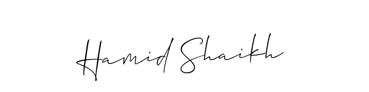 See photos of Hamid Shaikh official signature by Spectra . Check more albums & portfolios. Read reviews & check more about Allison_Script font. Hamid Shaikh signature style 2 images and pictures png