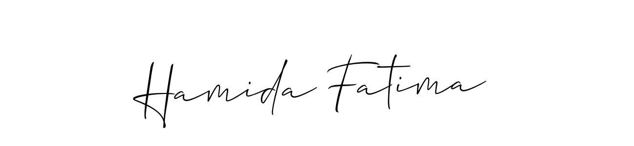 Make a short Hamida Fatima signature style. Manage your documents anywhere anytime using Allison_Script. Create and add eSignatures, submit forms, share and send files easily. Hamida Fatima signature style 2 images and pictures png