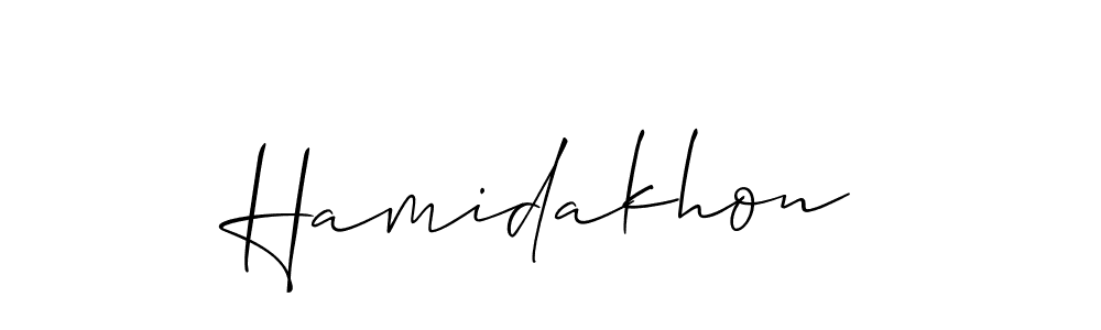 Once you've used our free online signature maker to create your best signature Allison_Script style, it's time to enjoy all of the benefits that Hamidakhon name signing documents. Hamidakhon signature style 2 images and pictures png
