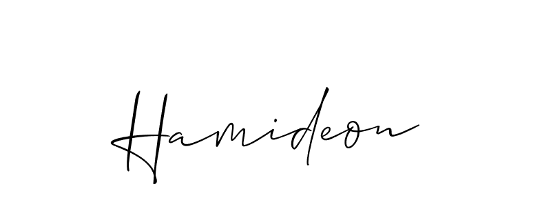 Make a beautiful signature design for name Hamideon. With this signature (Allison_Script) style, you can create a handwritten signature for free. Hamideon signature style 2 images and pictures png