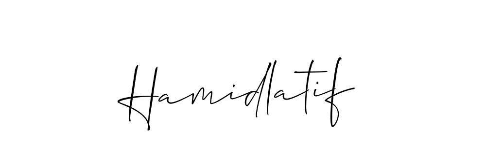 Create a beautiful signature design for name Hamidlatif. With this signature (Allison_Script) fonts, you can make a handwritten signature for free. Hamidlatif signature style 2 images and pictures png