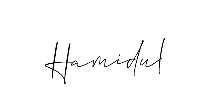 How to Draw Hamidul signature style? Allison_Script is a latest design signature styles for name Hamidul. Hamidul signature style 2 images and pictures png