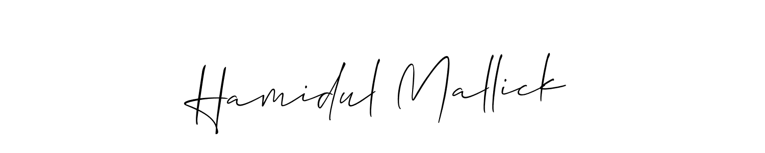 Allison_Script is a professional signature style that is perfect for those who want to add a touch of class to their signature. It is also a great choice for those who want to make their signature more unique. Get Hamidul Mallick name to fancy signature for free. Hamidul Mallick signature style 2 images and pictures png
