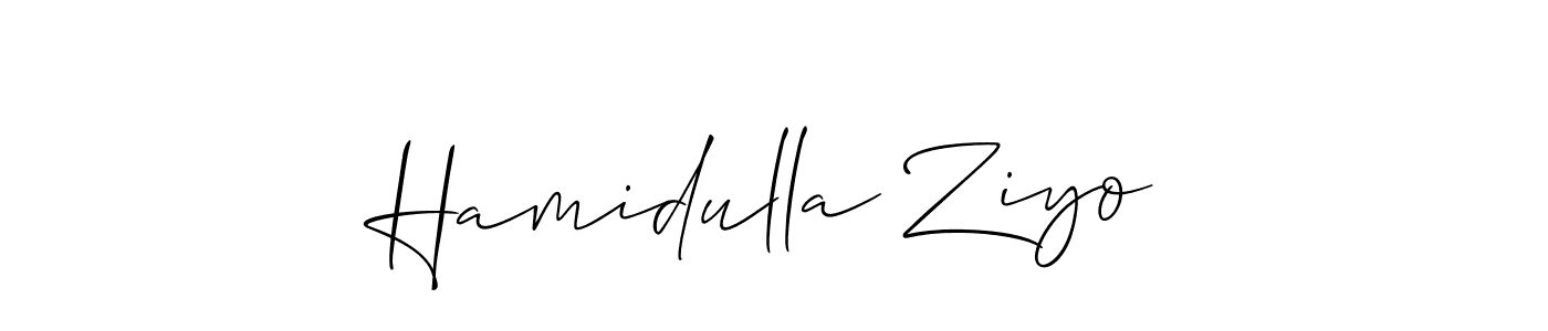 How to make Hamidulla Ziyo signature? Allison_Script is a professional autograph style. Create handwritten signature for Hamidulla Ziyo name. Hamidulla Ziyo signature style 2 images and pictures png