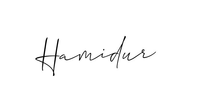 Also we have Hamidur name is the best signature style. Create professional handwritten signature collection using Allison_Script autograph style. Hamidur signature style 2 images and pictures png