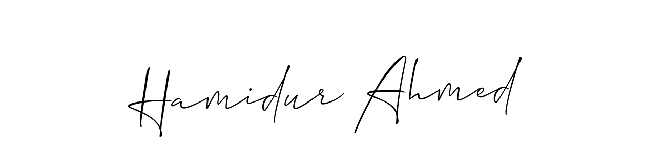 It looks lik you need a new signature style for name Hamidur Ahmed. Design unique handwritten (Allison_Script) signature with our free signature maker in just a few clicks. Hamidur Ahmed signature style 2 images and pictures png