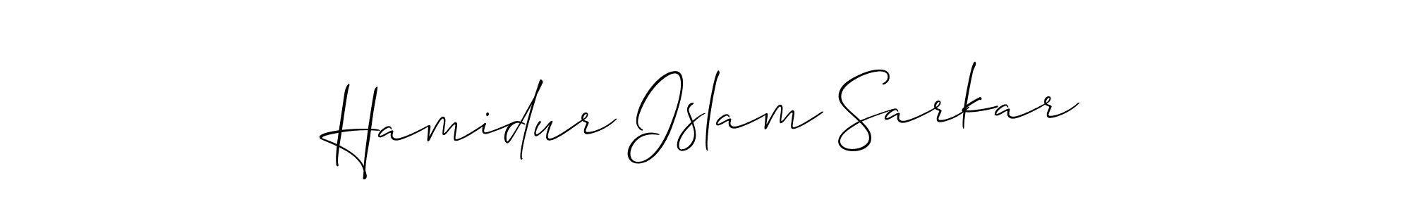 Design your own signature with our free online signature maker. With this signature software, you can create a handwritten (Allison_Script) signature for name Hamidur Islam Sarkar. Hamidur Islam Sarkar signature style 2 images and pictures png