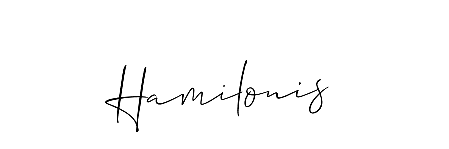 Hamilonis stylish signature style. Best Handwritten Sign (Allison_Script) for my name. Handwritten Signature Collection Ideas for my name Hamilonis. Hamilonis signature style 2 images and pictures png