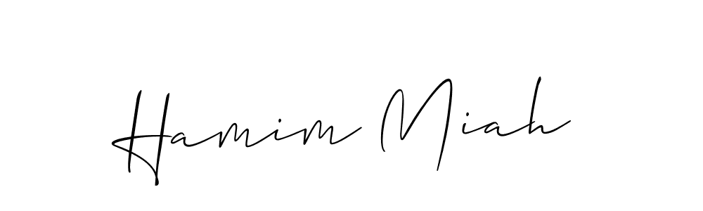 You can use this online signature creator to create a handwritten signature for the name Hamim Miah. This is the best online autograph maker. Hamim Miah signature style 2 images and pictures png
