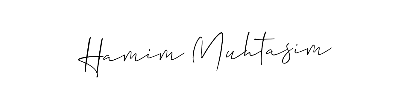 It looks lik you need a new signature style for name Hamim Muhtasim. Design unique handwritten (Allison_Script) signature with our free signature maker in just a few clicks. Hamim Muhtasim signature style 2 images and pictures png