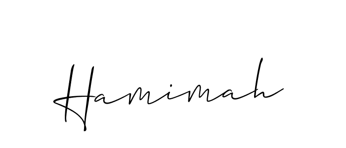 if you are searching for the best signature style for your name Hamimah. so please give up your signature search. here we have designed multiple signature styles  using Allison_Script. Hamimah signature style 2 images and pictures png