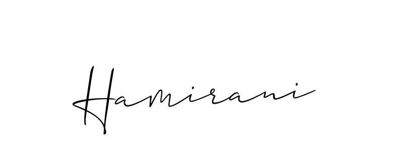 Also You can easily find your signature by using the search form. We will create Hamirani name handwritten signature images for you free of cost using Allison_Script sign style. Hamirani signature style 2 images and pictures png