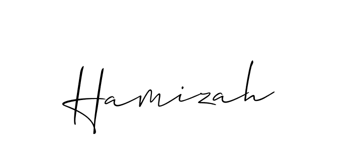 Also we have Hamizah name is the best signature style. Create professional handwritten signature collection using Allison_Script autograph style. Hamizah signature style 2 images and pictures png