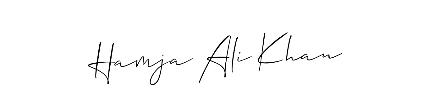 Design your own signature with our free online signature maker. With this signature software, you can create a handwritten (Allison_Script) signature for name Hamja Ali Khan. Hamja Ali Khan signature style 2 images and pictures png