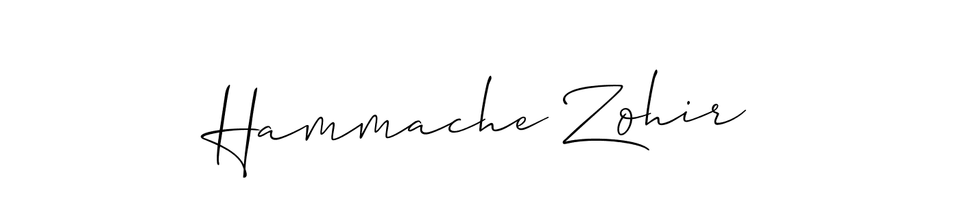 Also You can easily find your signature by using the search form. We will create Hammache Zohir name handwritten signature images for you free of cost using Allison_Script sign style. Hammache Zohir signature style 2 images and pictures png