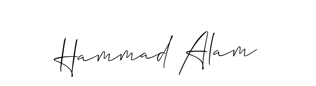Allison_Script is a professional signature style that is perfect for those who want to add a touch of class to their signature. It is also a great choice for those who want to make their signature more unique. Get Hammad Alam name to fancy signature for free. Hammad Alam signature style 2 images and pictures png