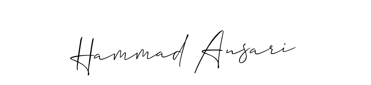 Create a beautiful signature design for name Hammad Ansari. With this signature (Allison_Script) fonts, you can make a handwritten signature for free. Hammad Ansari signature style 2 images and pictures png