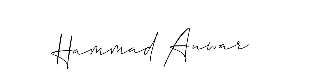 How to make Hammad Anwar signature? Allison_Script is a professional autograph style. Create handwritten signature for Hammad Anwar name. Hammad Anwar signature style 2 images and pictures png