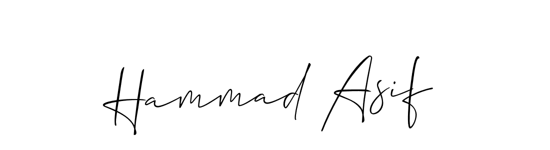 How to make Hammad Asif name signature. Use Allison_Script style for creating short signs online. This is the latest handwritten sign. Hammad Asif signature style 2 images and pictures png