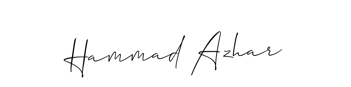 Also we have Hammad Azhar name is the best signature style. Create professional handwritten signature collection using Allison_Script autograph style. Hammad Azhar signature style 2 images and pictures png