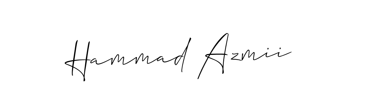 Allison_Script is a professional signature style that is perfect for those who want to add a touch of class to their signature. It is also a great choice for those who want to make their signature more unique. Get Hammad Azmii name to fancy signature for free. Hammad Azmii signature style 2 images and pictures png