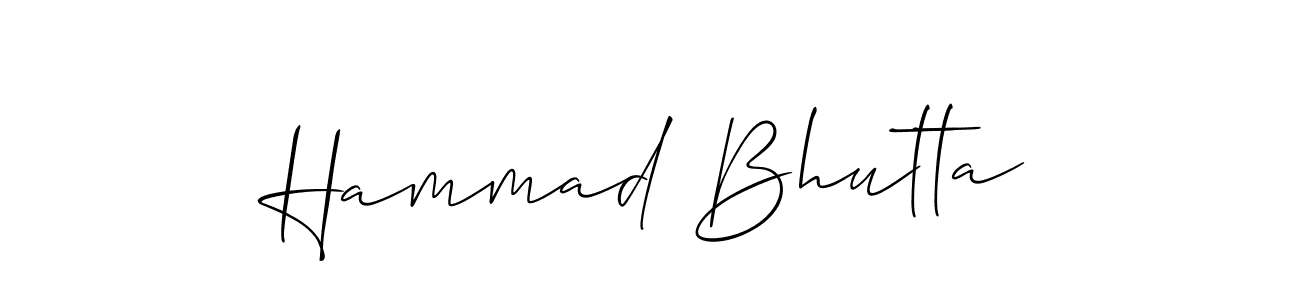 Also we have Hammad Bhutta name is the best signature style. Create professional handwritten signature collection using Allison_Script autograph style. Hammad Bhutta signature style 2 images and pictures png