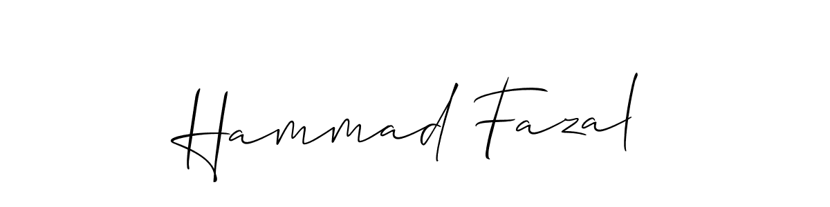 Allison_Script is a professional signature style that is perfect for those who want to add a touch of class to their signature. It is also a great choice for those who want to make their signature more unique. Get Hammad Fazal name to fancy signature for free. Hammad Fazal signature style 2 images and pictures png