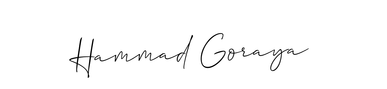 Make a beautiful signature design for name Hammad Goraya. Use this online signature maker to create a handwritten signature for free. Hammad Goraya signature style 2 images and pictures png