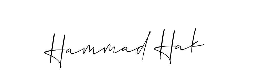 How to make Hammad Hak signature? Allison_Script is a professional autograph style. Create handwritten signature for Hammad Hak name. Hammad Hak signature style 2 images and pictures png
