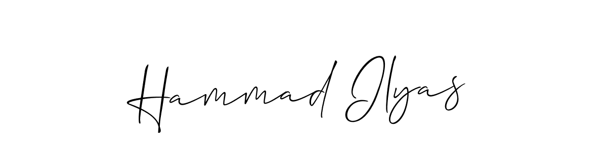 if you are searching for the best signature style for your name Hammad Ilyas. so please give up your signature search. here we have designed multiple signature styles  using Allison_Script. Hammad Ilyas signature style 2 images and pictures png