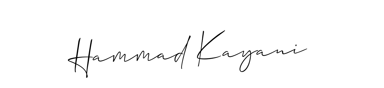 Make a short Hammad Kayani signature style. Manage your documents anywhere anytime using Allison_Script. Create and add eSignatures, submit forms, share and send files easily. Hammad Kayani signature style 2 images and pictures png