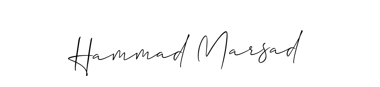 How to make Hammad Marsad name signature. Use Allison_Script style for creating short signs online. This is the latest handwritten sign. Hammad Marsad signature style 2 images and pictures png