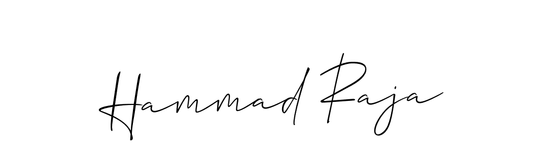 Make a beautiful signature design for name Hammad Raja. With this signature (Allison_Script) style, you can create a handwritten signature for free. Hammad Raja signature style 2 images and pictures png