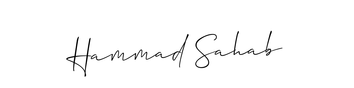 Make a short Hammad Sahab signature style. Manage your documents anywhere anytime using Allison_Script. Create and add eSignatures, submit forms, share and send files easily. Hammad Sahab signature style 2 images and pictures png