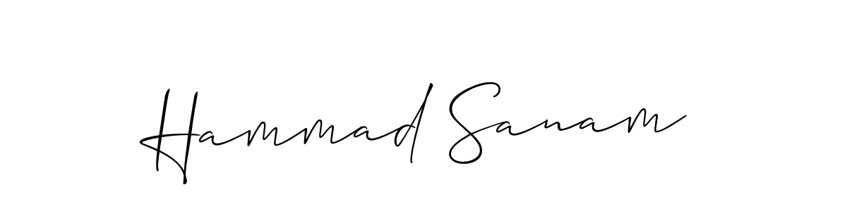 Also You can easily find your signature by using the search form. We will create Hammad Sanam name handwritten signature images for you free of cost using Allison_Script sign style. Hammad Sanam signature style 2 images and pictures png