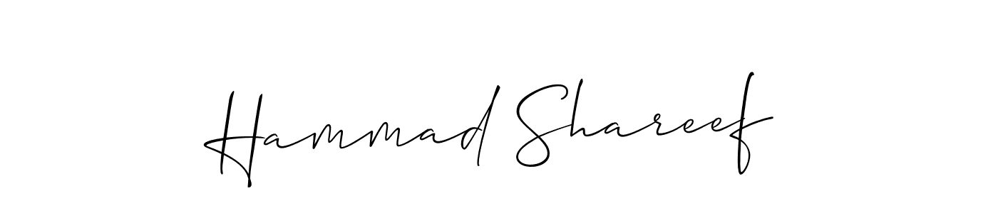 How to make Hammad Shareef name signature. Use Allison_Script style for creating short signs online. This is the latest handwritten sign. Hammad Shareef signature style 2 images and pictures png