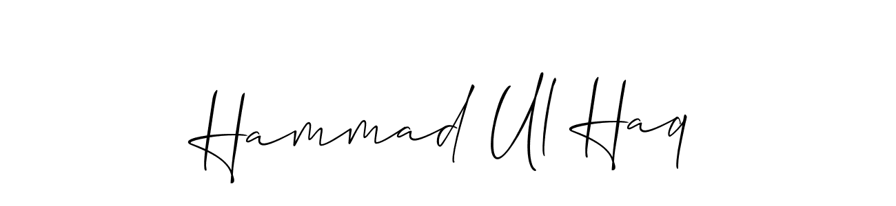 Design your own signature with our free online signature maker. With this signature software, you can create a handwritten (Allison_Script) signature for name Hammad Ul Haq. Hammad Ul Haq signature style 2 images and pictures png