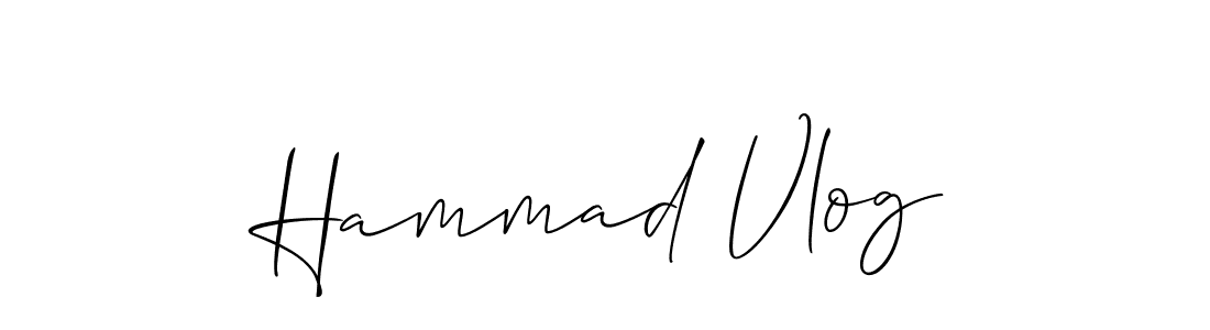 It looks lik you need a new signature style for name Hammad Vlog. Design unique handwritten (Allison_Script) signature with our free signature maker in just a few clicks. Hammad Vlog signature style 2 images and pictures png