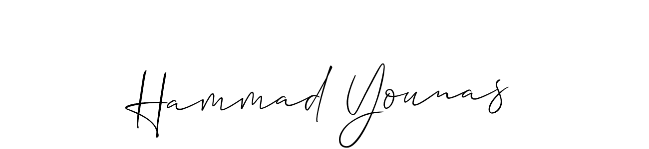 The best way (Allison_Script) to make a short signature is to pick only two or three words in your name. The name Hammad Younas include a total of six letters. For converting this name. Hammad Younas signature style 2 images and pictures png