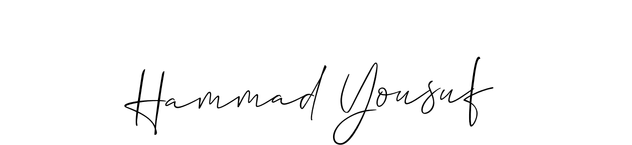 Design your own signature with our free online signature maker. With this signature software, you can create a handwritten (Allison_Script) signature for name Hammad Yousuf. Hammad Yousuf signature style 2 images and pictures png