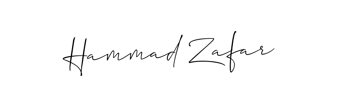 Also we have Hammad Zafar name is the best signature style. Create professional handwritten signature collection using Allison_Script autograph style. Hammad Zafar signature style 2 images and pictures png