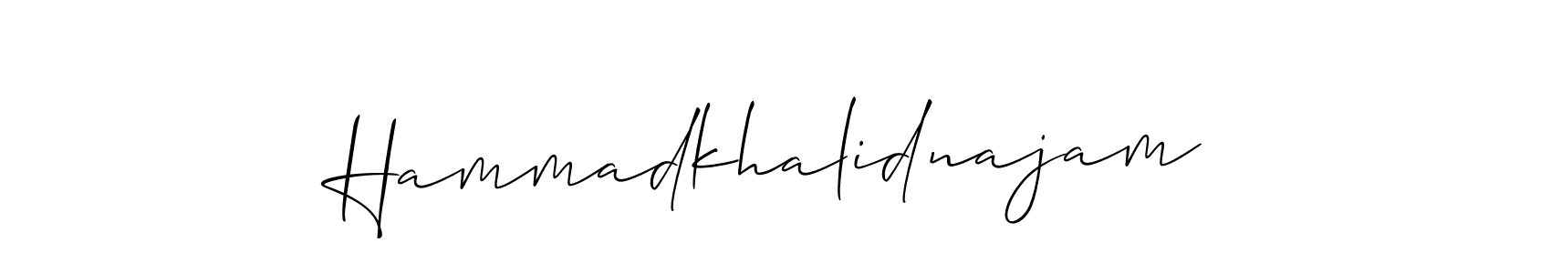 Create a beautiful signature design for name Hammadkhalidnajam. With this signature (Allison_Script) fonts, you can make a handwritten signature for free. Hammadkhalidnajam signature style 2 images and pictures png