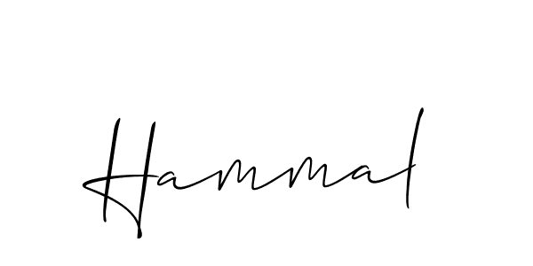 Use a signature maker to create a handwritten signature online. With this signature software, you can design (Allison_Script) your own signature for name Hammal. Hammal signature style 2 images and pictures png