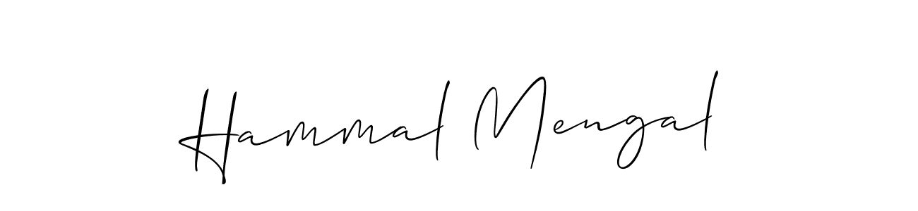 Allison_Script is a professional signature style that is perfect for those who want to add a touch of class to their signature. It is also a great choice for those who want to make their signature more unique. Get Hammal Mengal name to fancy signature for free. Hammal Mengal signature style 2 images and pictures png