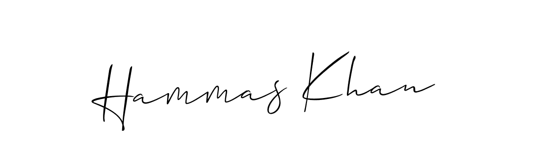 The best way (Allison_Script) to make a short signature is to pick only two or three words in your name. The name Hammas Khan include a total of six letters. For converting this name. Hammas Khan signature style 2 images and pictures png