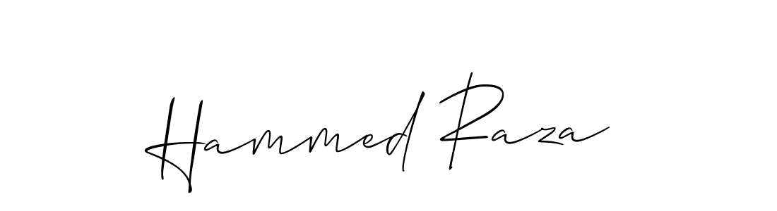 Create a beautiful signature design for name Hammed Raza. With this signature (Allison_Script) fonts, you can make a handwritten signature for free. Hammed Raza signature style 2 images and pictures png