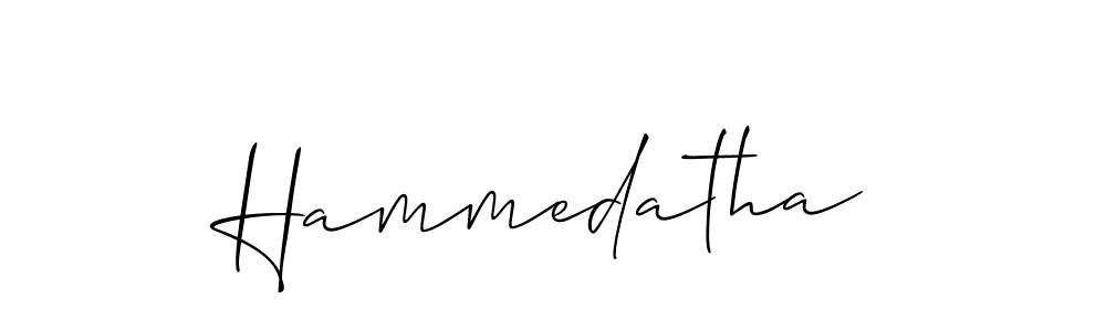 Also we have Hammedatha name is the best signature style. Create professional handwritten signature collection using Allison_Script autograph style. Hammedatha signature style 2 images and pictures png